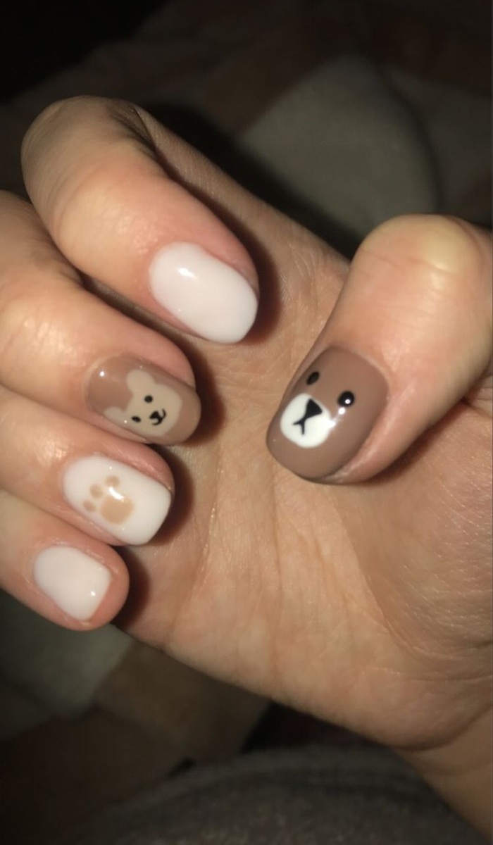 ảnh nail gấu cute