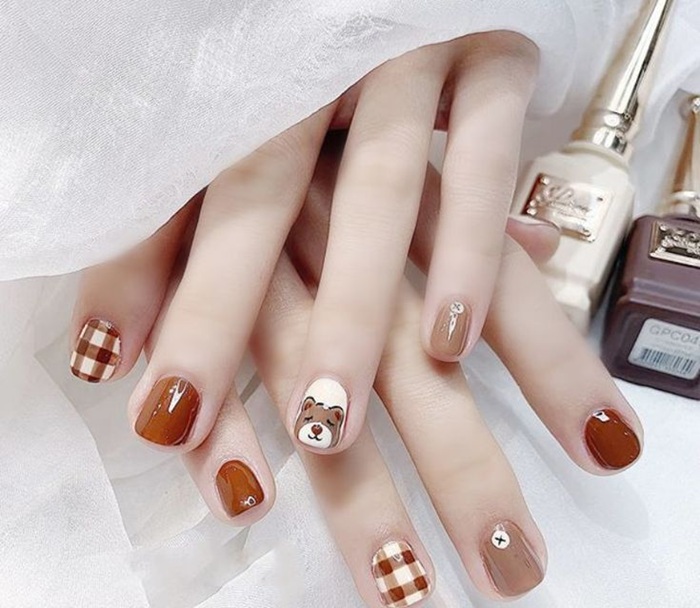 ảnh nail gấu