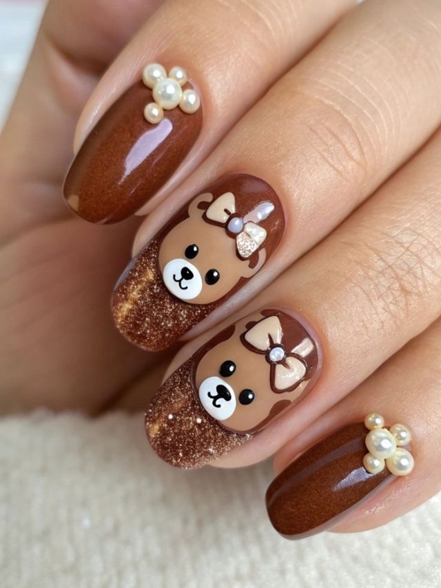 nail gấu đáng yêu
