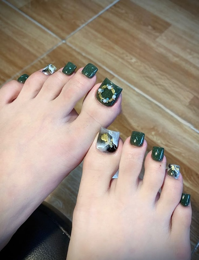 hình ảnh nail chân ăn xà cừ cực đẹp