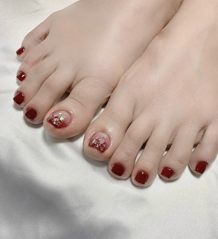 hình ảnh nail chân ăn xà cừ đẹp cực