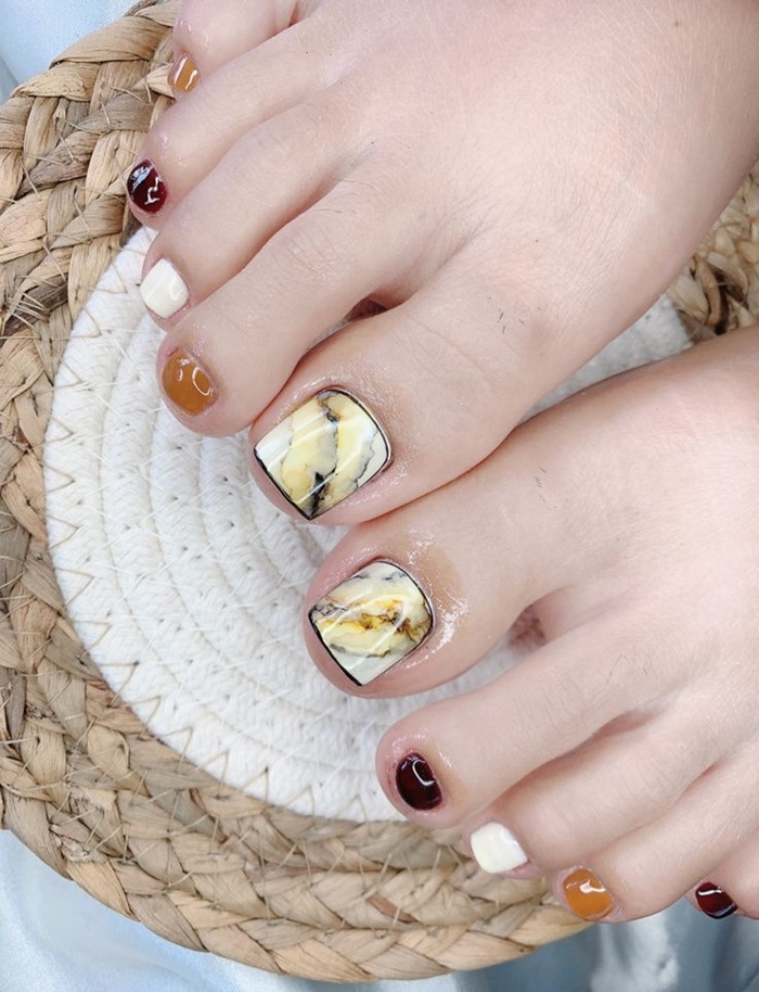 hình ảnh nail chân loang đẹp