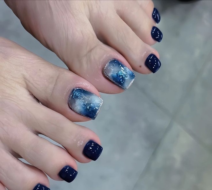 hình ảnh nail chân loang siêu đẹp