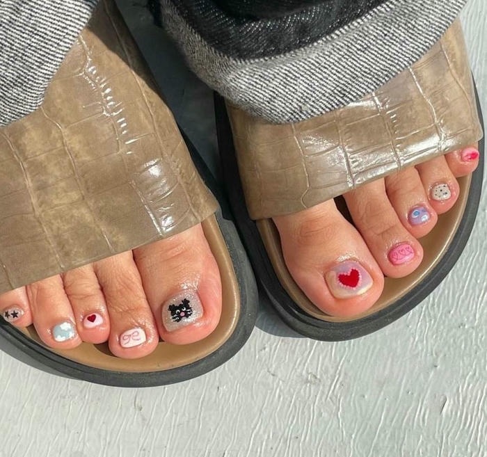 hình ảnh nail chân nhiề