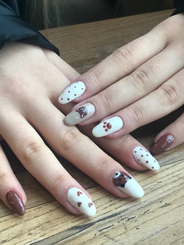 hình ảnh nail gấu đẹp