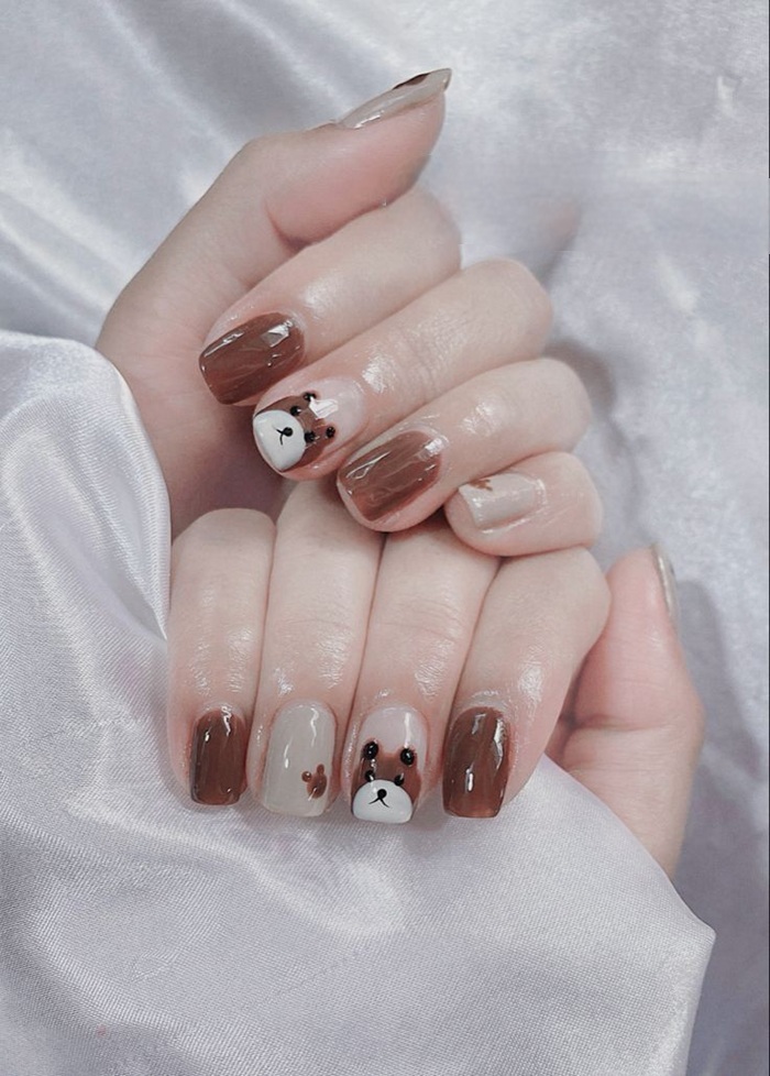 hình ảnh nail gấu đẹp nhất