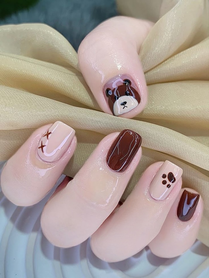 hình ảnh nail gấu