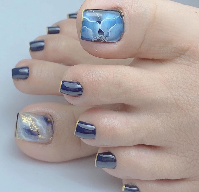 hình nail chân ăn xà cừ đẹp nhất