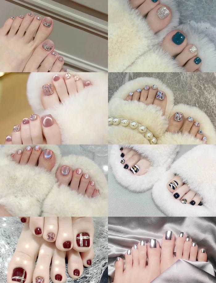 hình nail chân ombre đẹp cực
