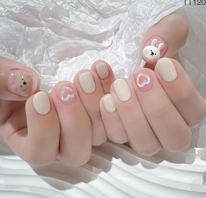 hình nail gấu đáng yêu