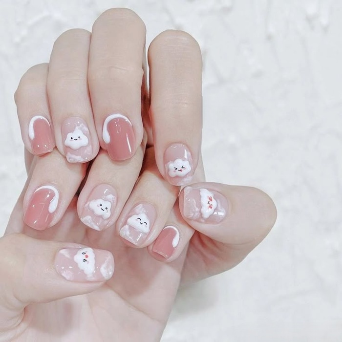hình nail gấu