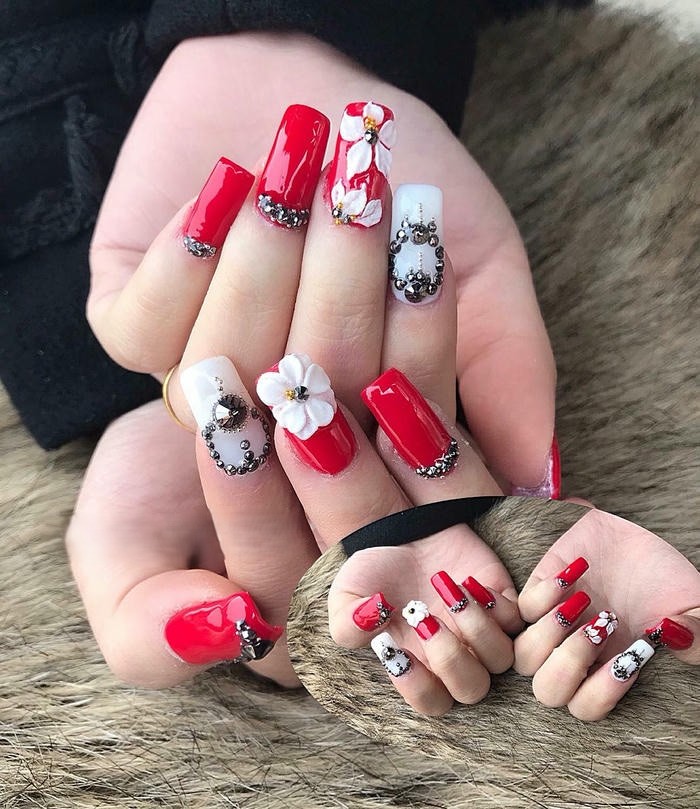 hình nail rắc đá đẹp nhất