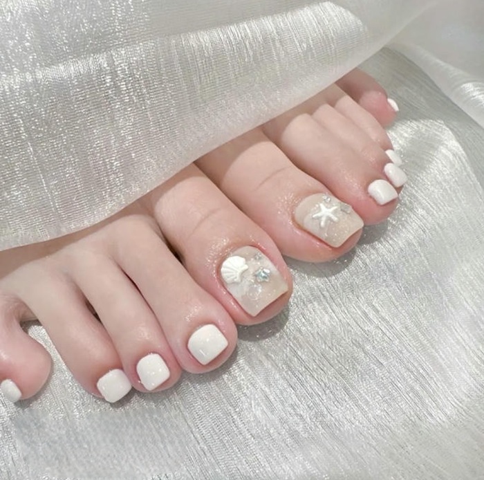 mẫu nail chân ăn xà cừ đẹp nhất