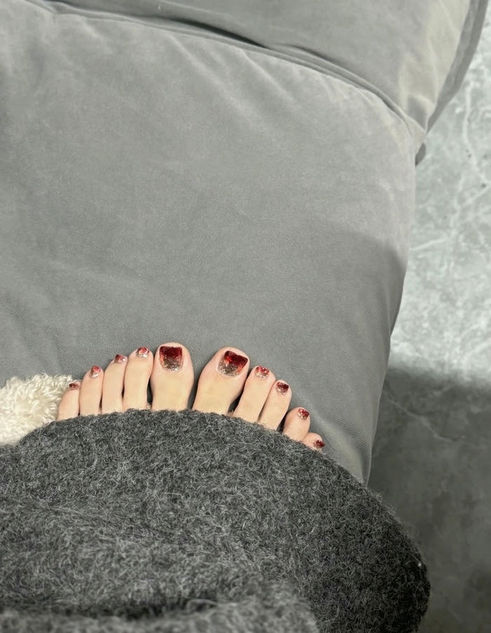 mẫu nail chân ombre cực đẹp