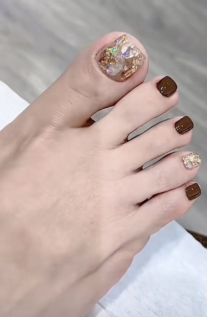nail chân ăn xà cừ siêu đẹp