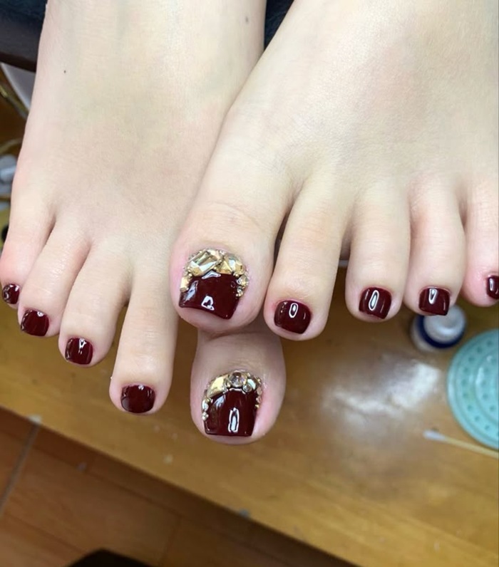 nail chân ăn xà cừ siêu xinh