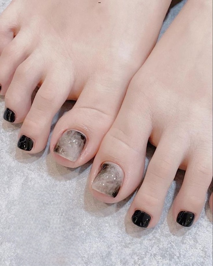nail chân loang đẹp