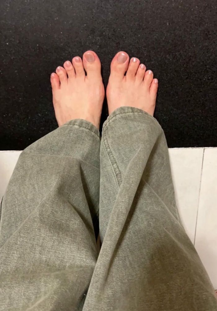 nail chân màu nude cực xinh