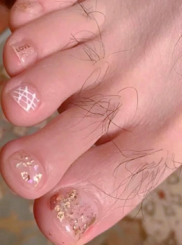 nail chân màu nude đẹp nhất