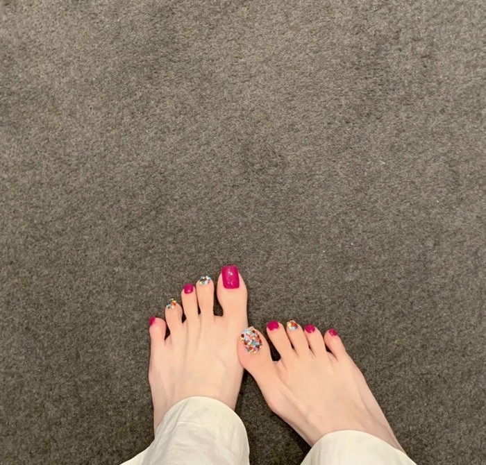 nail chân nhiều màu xinh