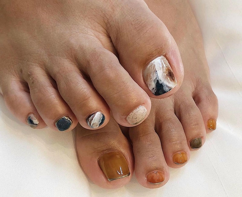nail chân xà cừ đẹp