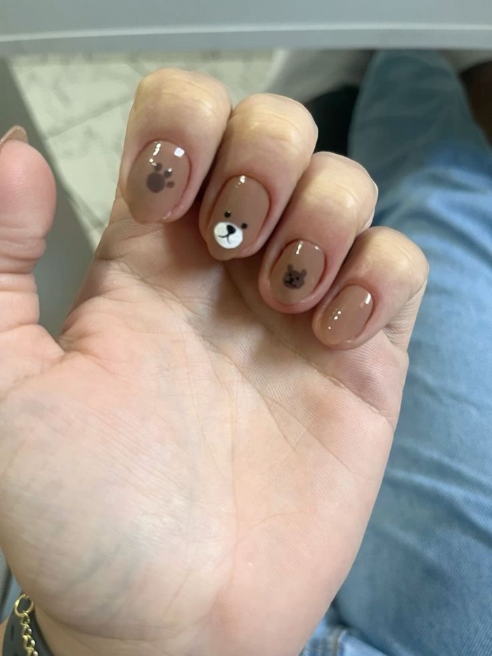 nail gấu cực đẹp