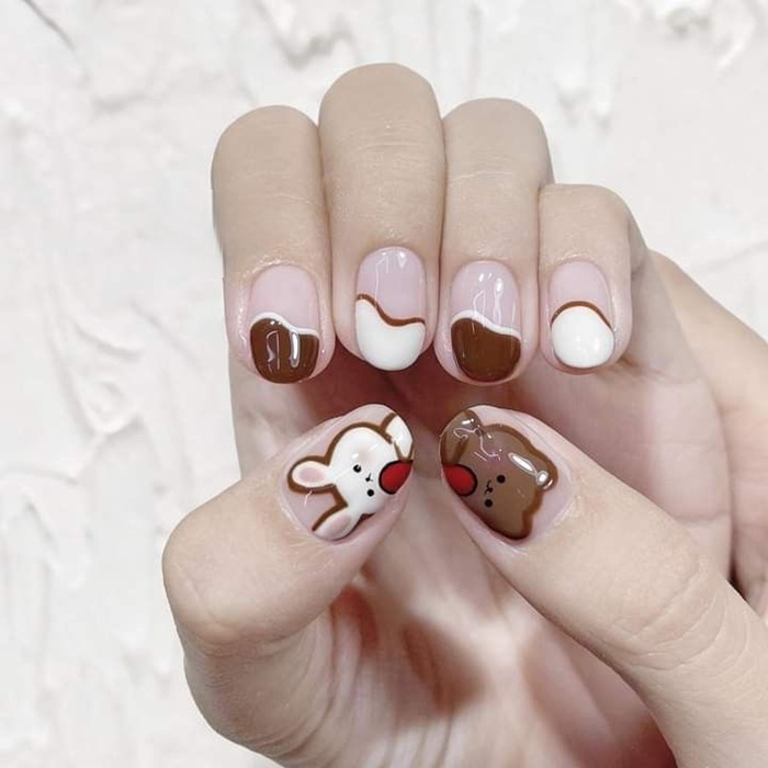 nail gấu dễ thương