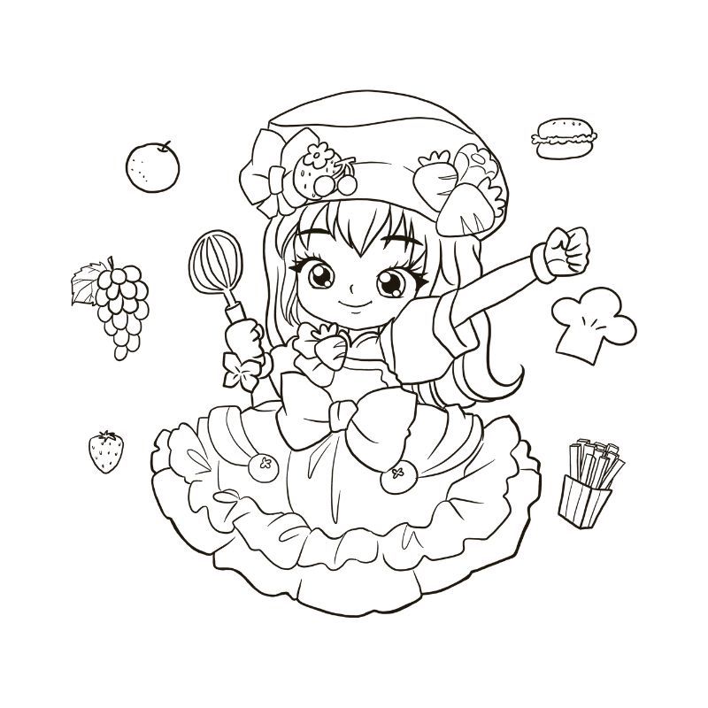anime cute tô màu