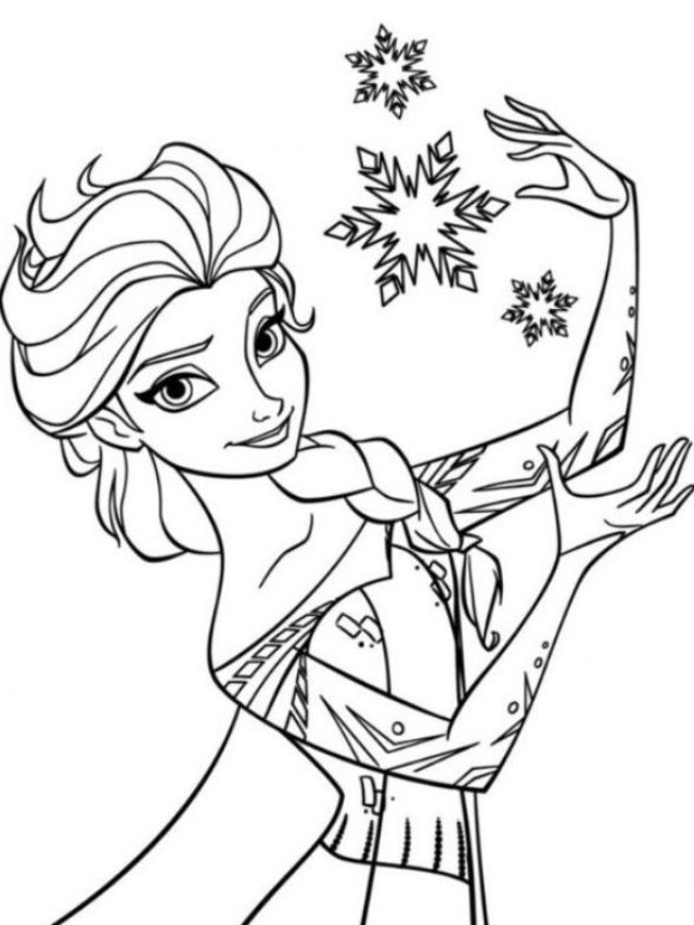 hình tô màu elsa