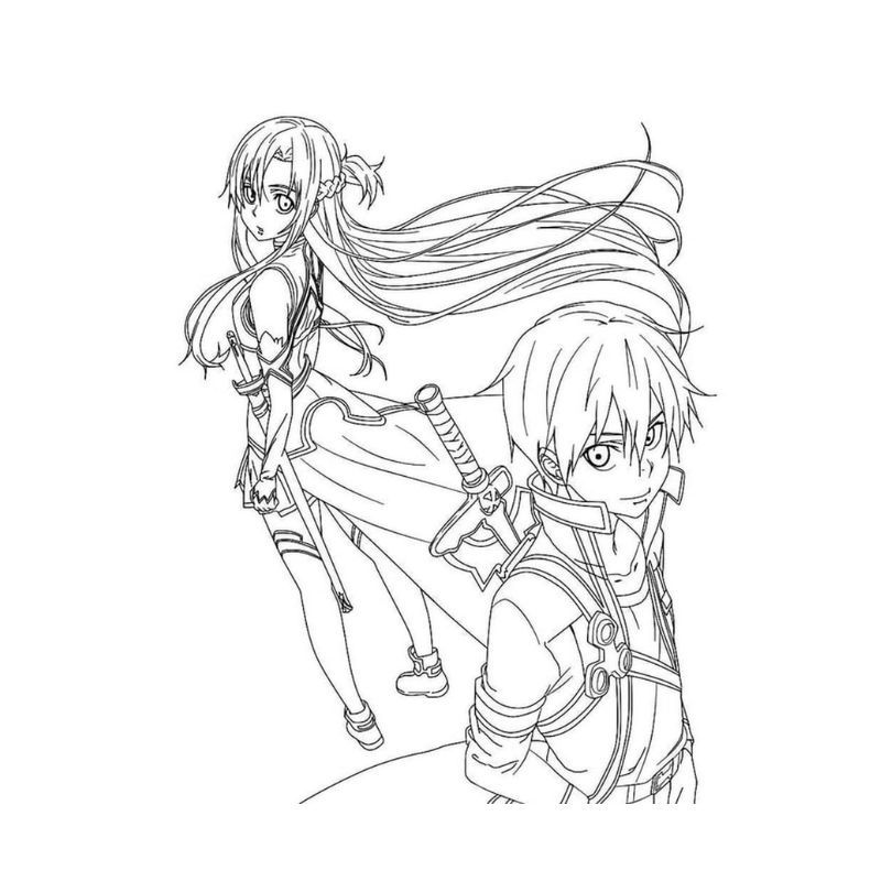 hình anime cute tô màu