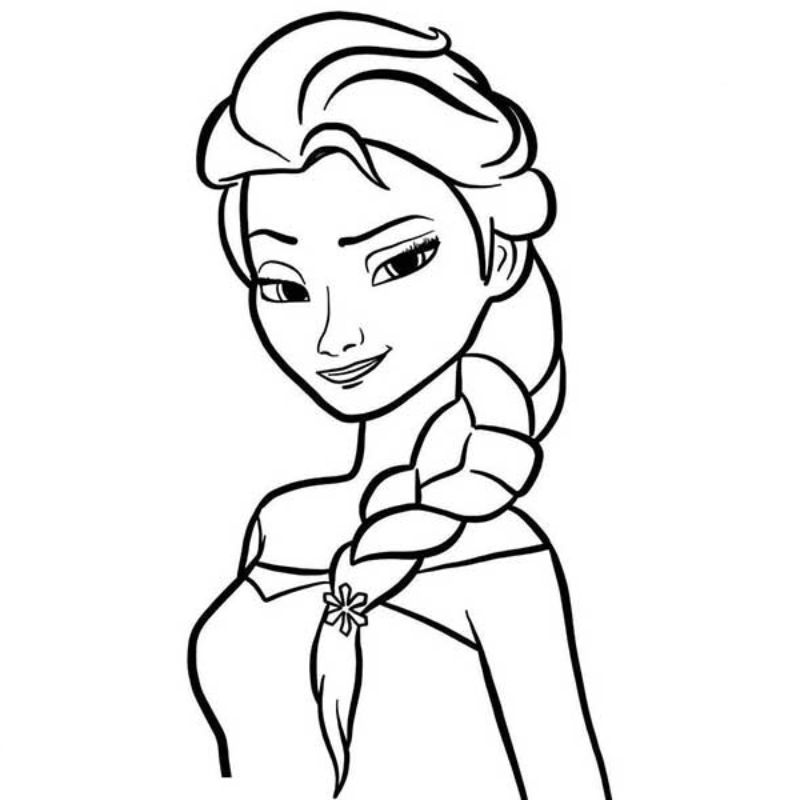 hình elsa cho bé tô màu