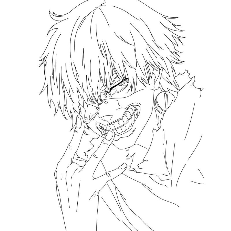 in hình tô màu anime