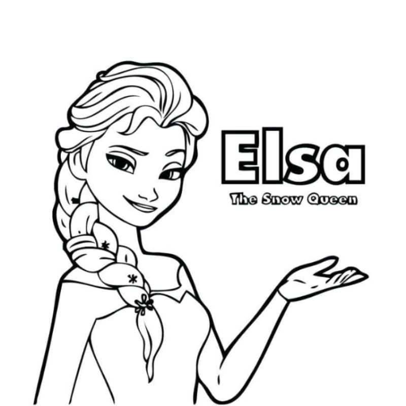 in tranh tô màu công chúa elsa