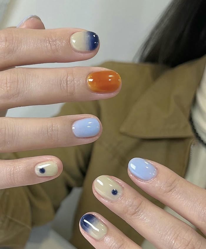 mẫu nail đơn giản nhẹ nhàng