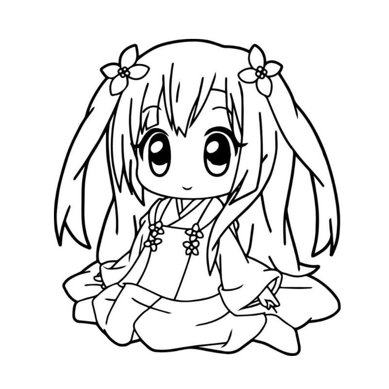 tô màu anime cute chibi