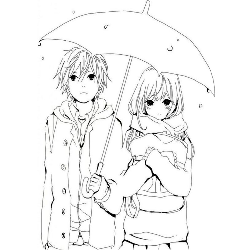to màu anime cute
