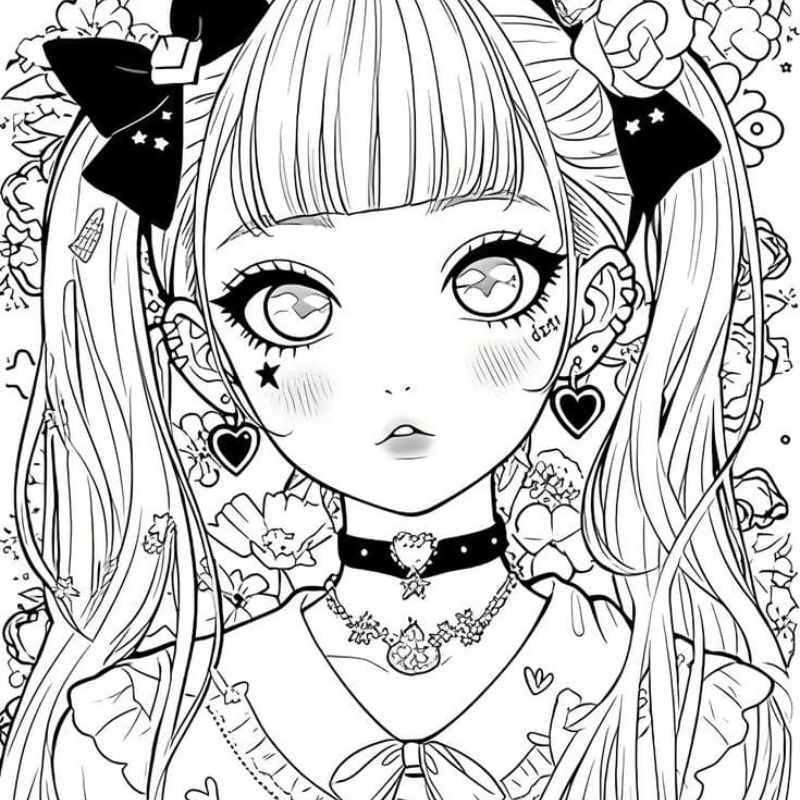 tô màu anime nữ