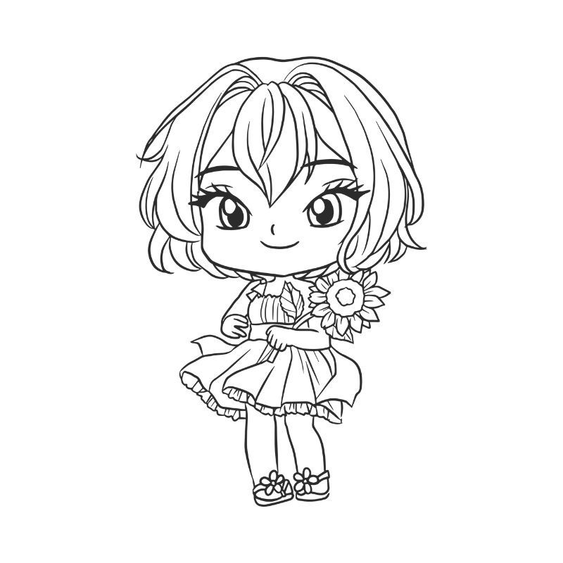 tô màu chibi cute