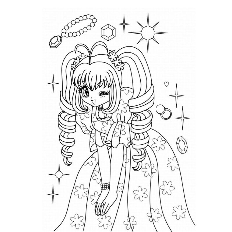 tô màu công chúa anime