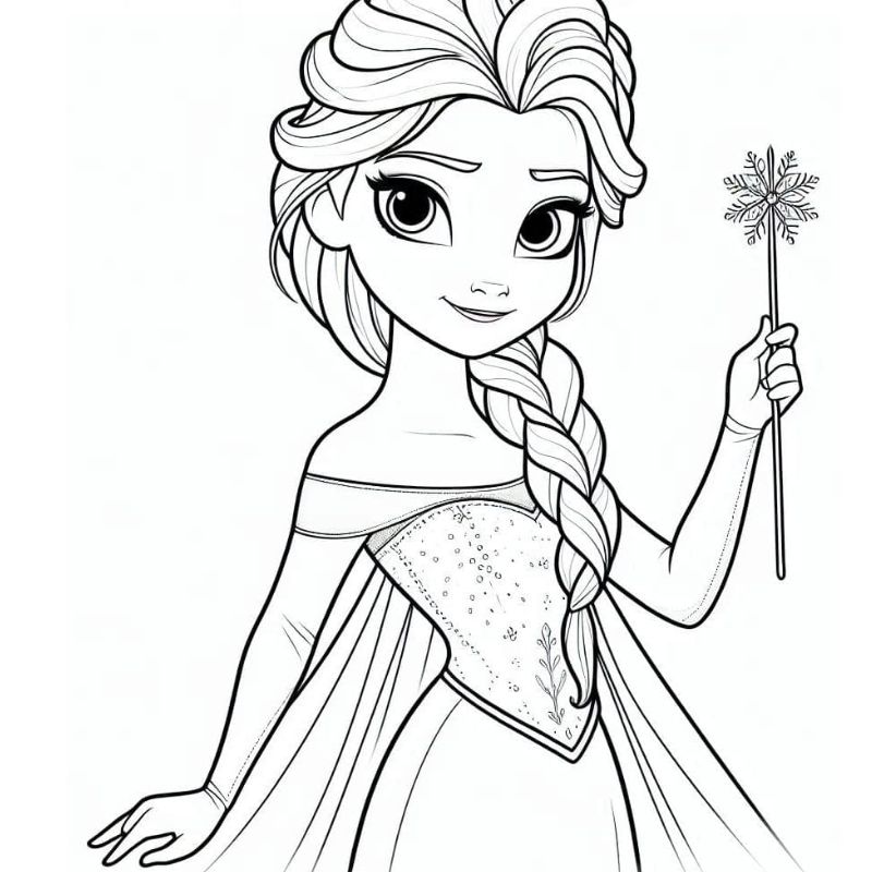 tô màu công chúa elsa