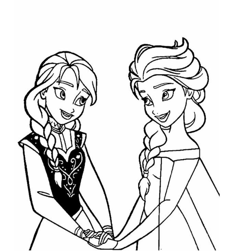 tô màu công chúa elsa anna