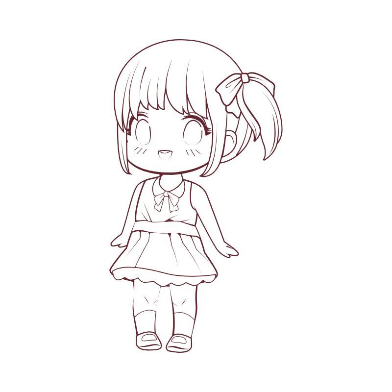 tô màu cute chibi