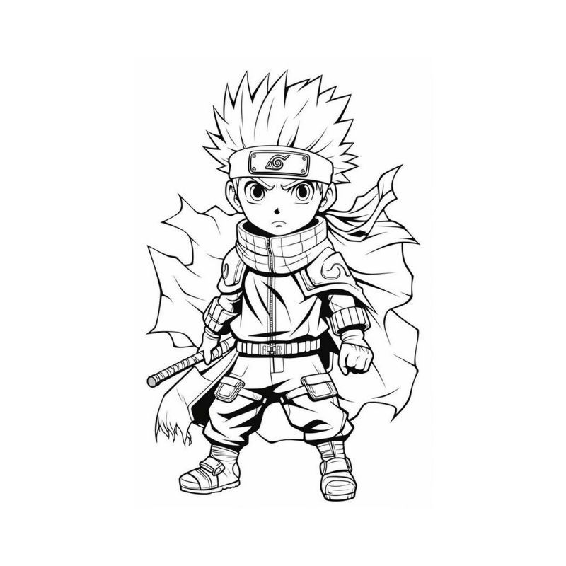 tranh to màu anime chibi cute