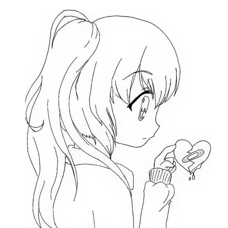 tranh tô màu anime chibi cute