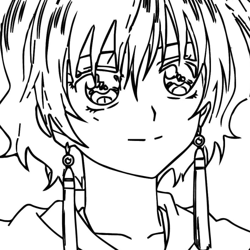 tranh tô màu anime chibi