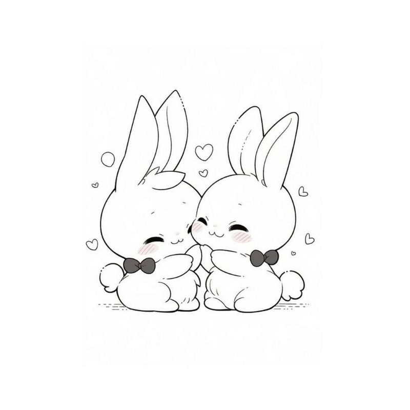 tranh to màu anime cute