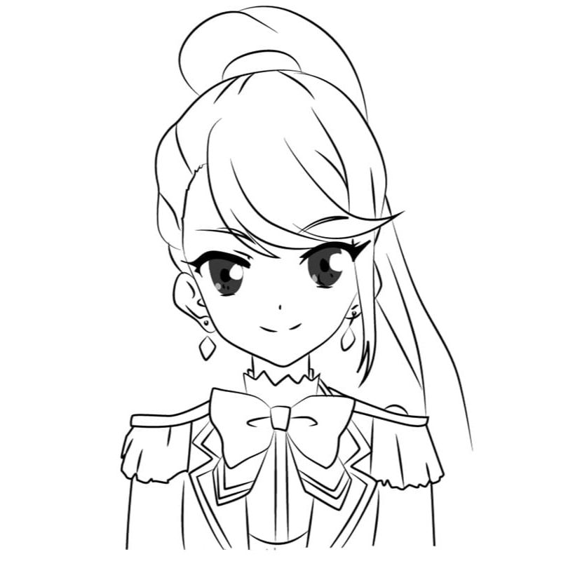 tranh tô màu anime học sinh