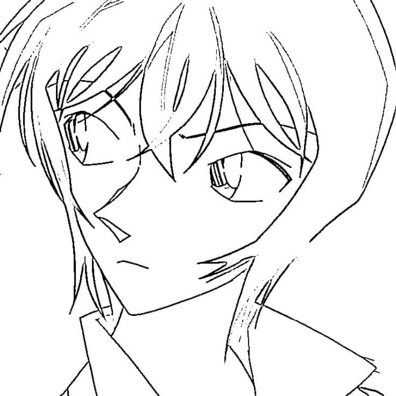 tranh tô màu anime nam