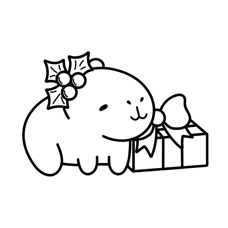 tranh tô màu capybara cho bé 4 tuổi tập tô