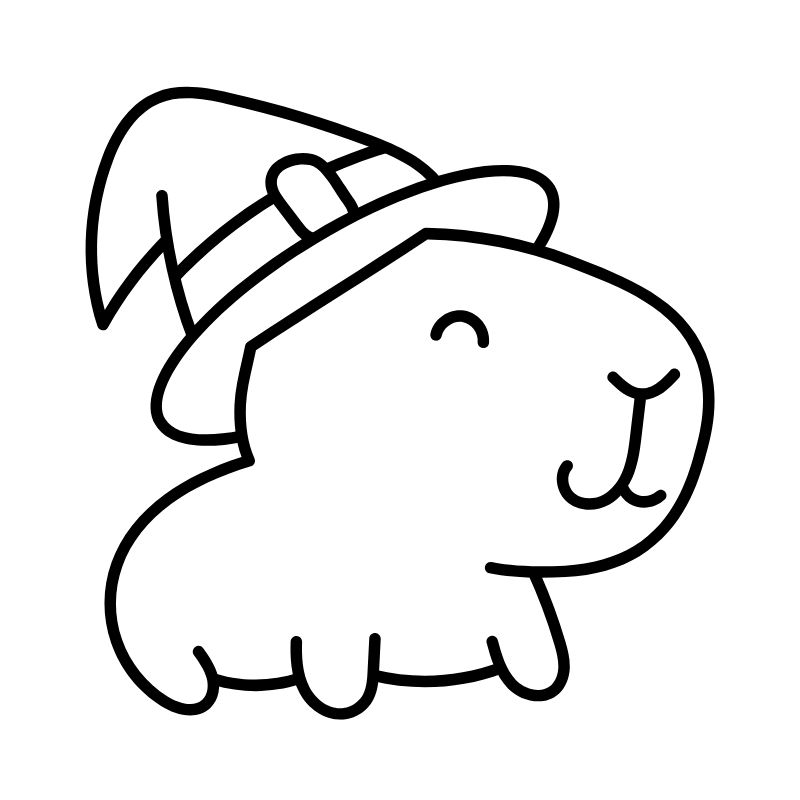 tranh tô màu capybara cho trẻ 5 tuổi